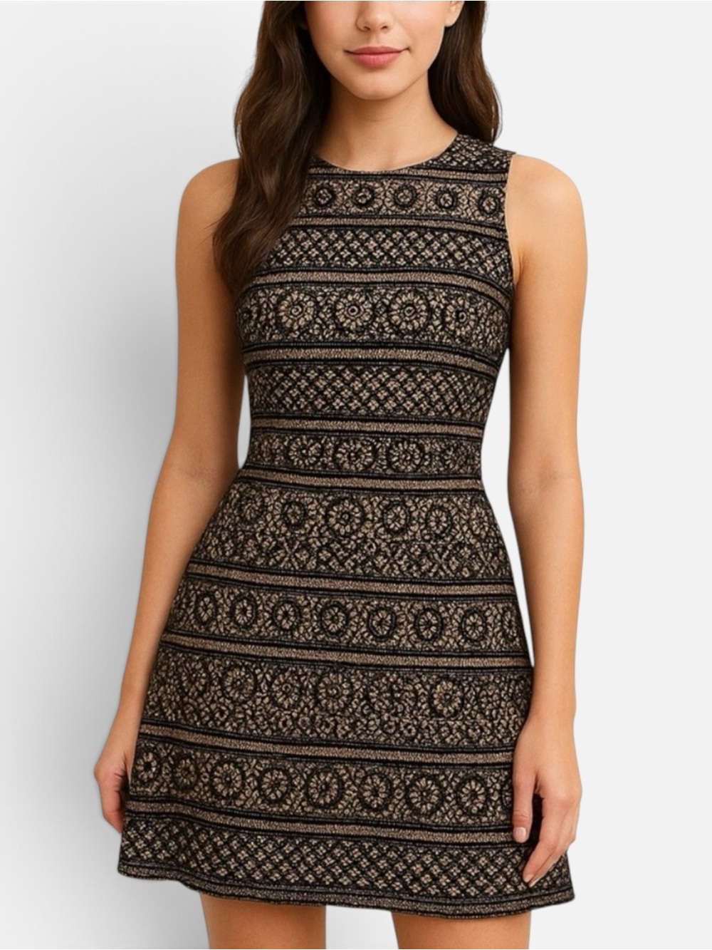 Miss Selfridge Black Lace Sleeveless Mini Dress Little Black Dress HOCO Size 4